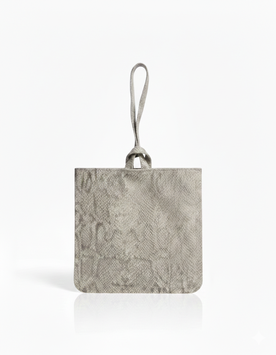 The Wristlet Pouch in Snakeskin Print